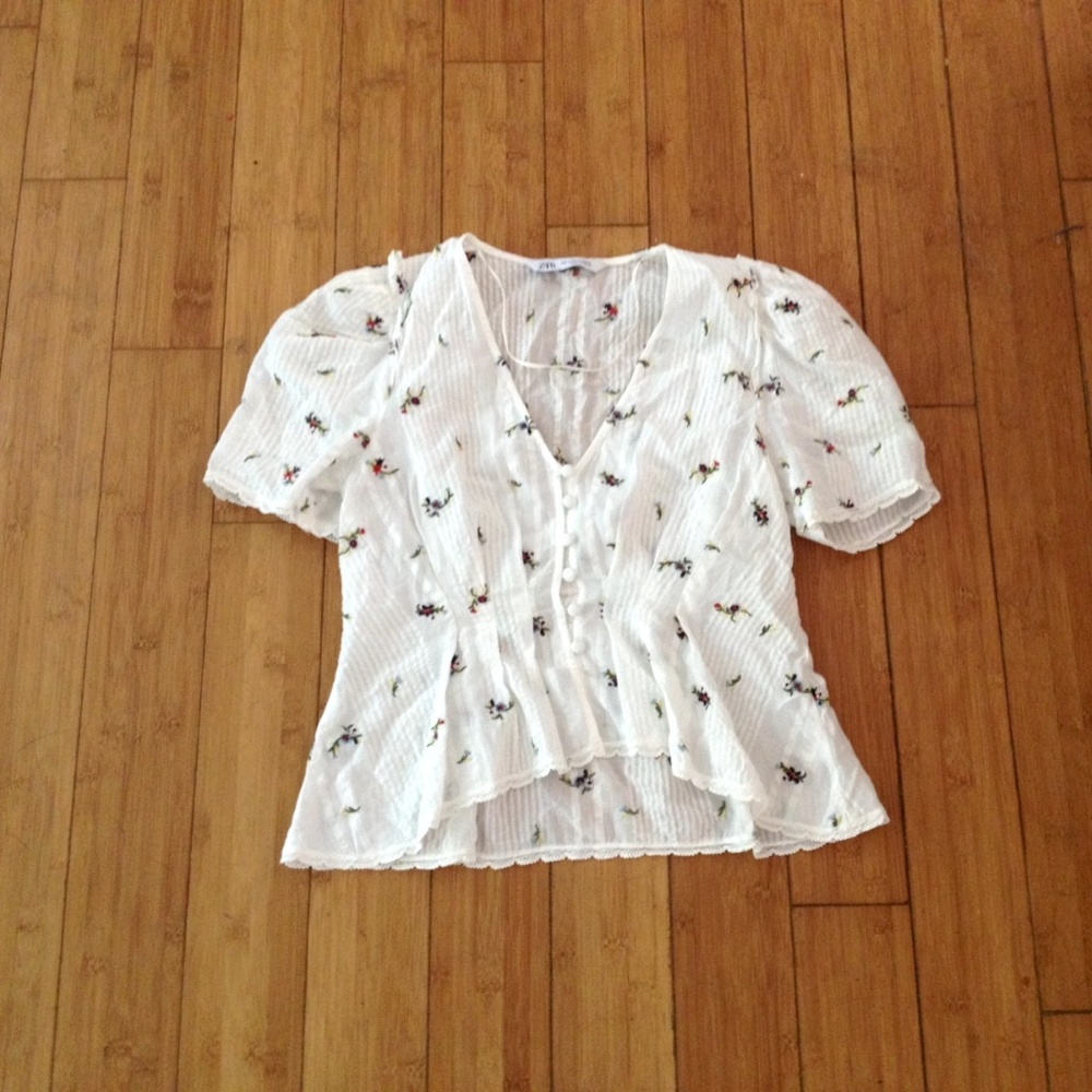 Zara Flowered Blouse